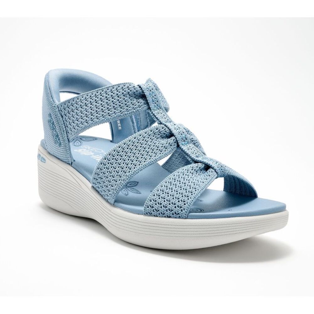 Skechers Women's Sz 11 Slip-ins Cali Pier Lite Wedge Sandals -Lovely Blue